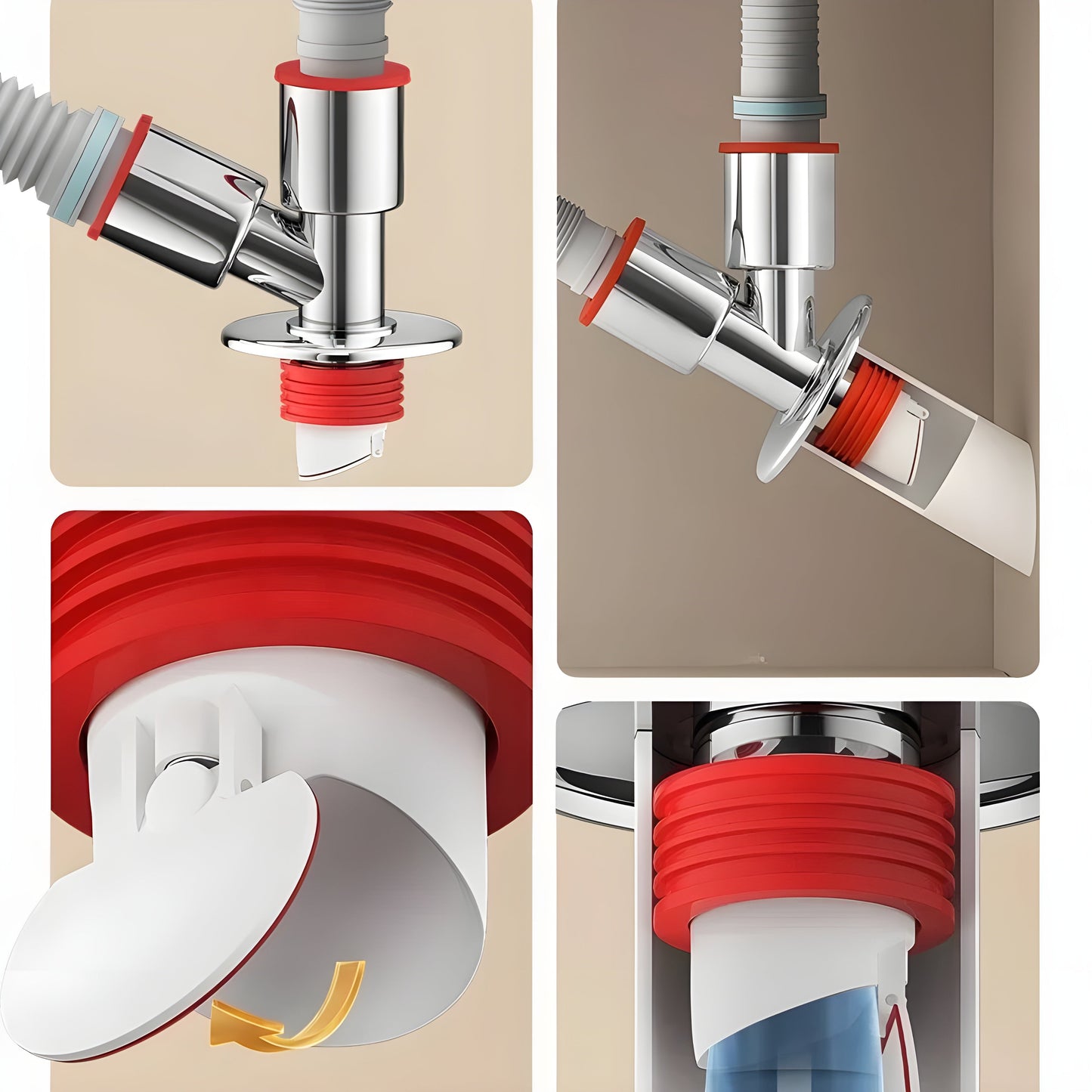 Odor Free Washing Machine Drain Hose Connector