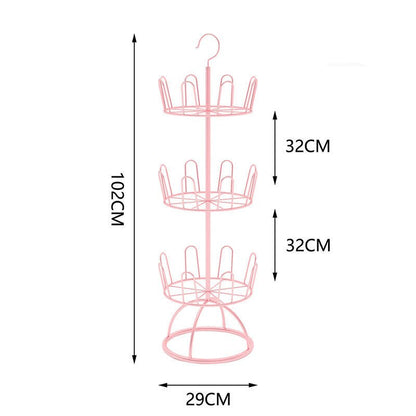 Space Saving 360 Degree Shoe Organizer Rack