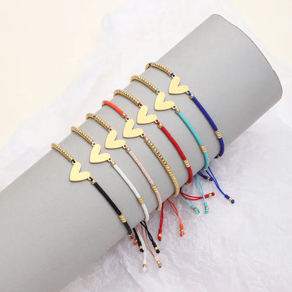 Dainty Crystal Love Charm Bracelet