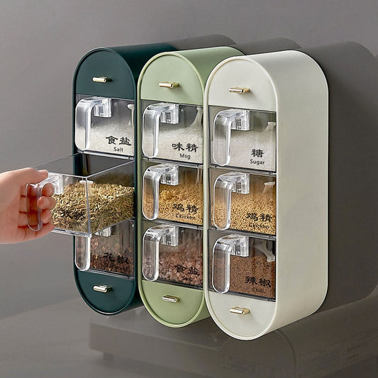 Compact Spice Organizer Wall Mounted - Luxicro