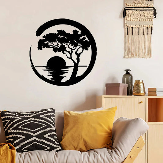 Beautiful Tree Silhouette Metal Wall Art - Luxicro