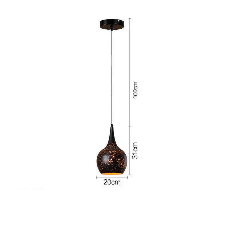 Rustic Chic Metal Hanging Lamp