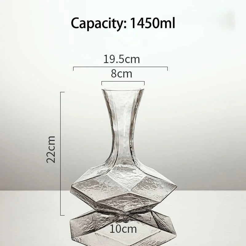 Unique Cut Glass Wine Carafe - Luxicro