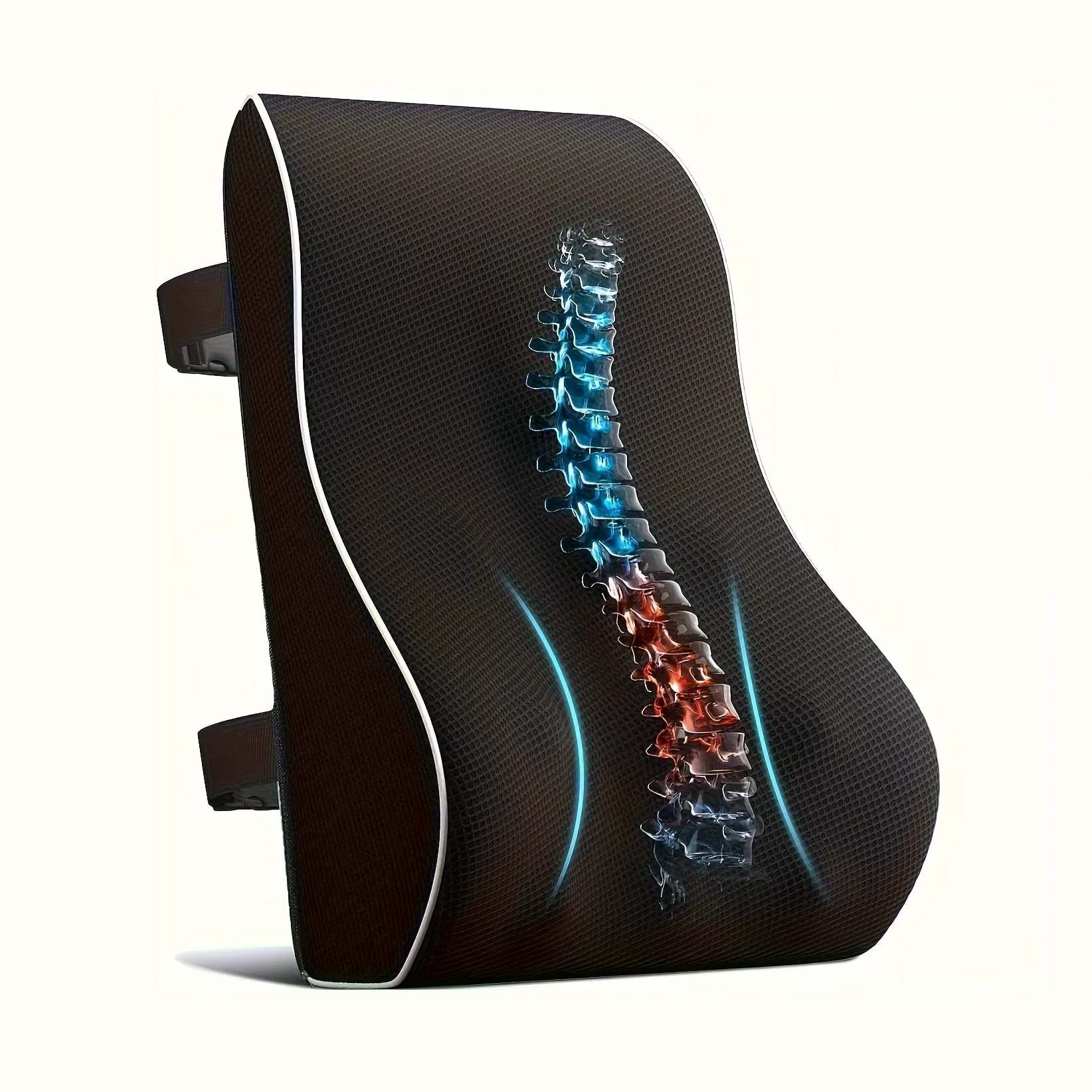 Contoured Back Support Seat Cushion Pillow - Luxicro