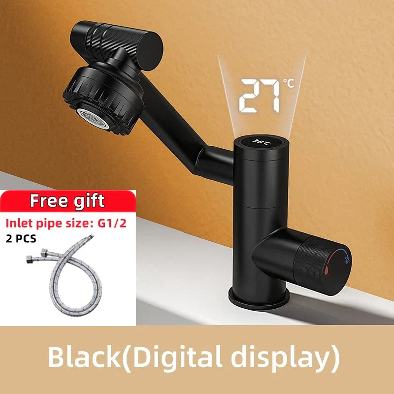 Contemporary 360 Degree Rotating LED Sink Faucet
