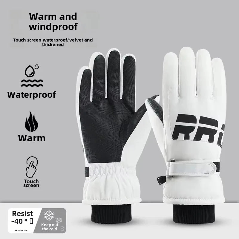 Insulated Water Resistant Snow Gloves with Touchscreen Tips