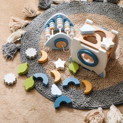 Sustainable Wooden Building Blocks Set