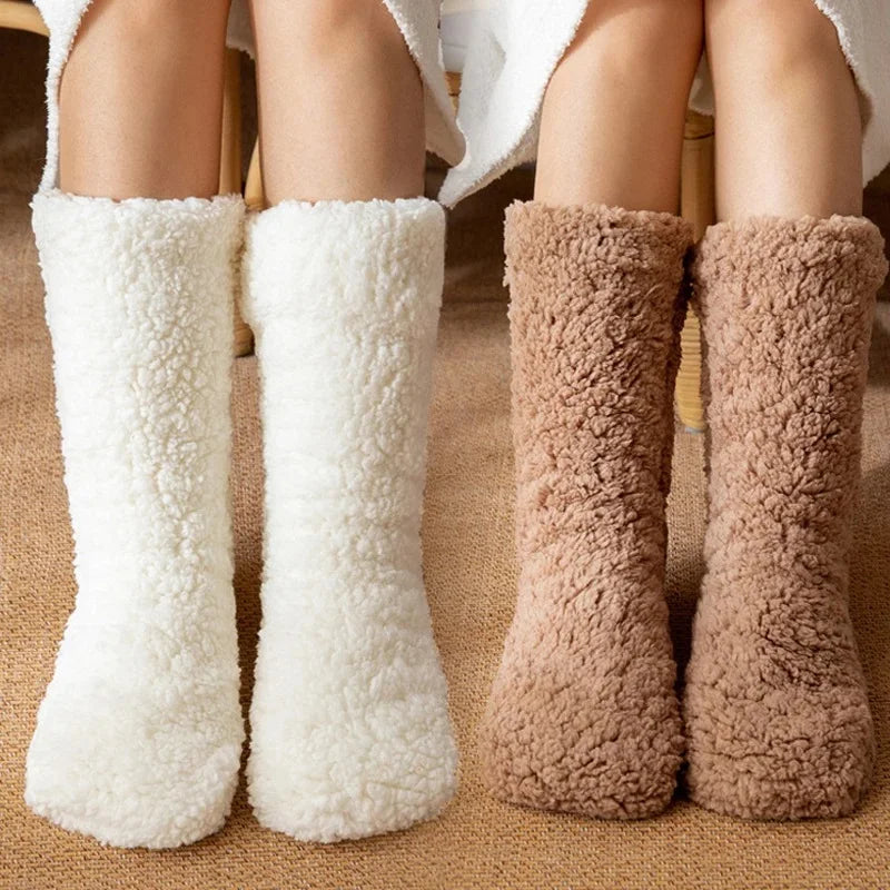 Warm Plush Cashmere Socks for Women