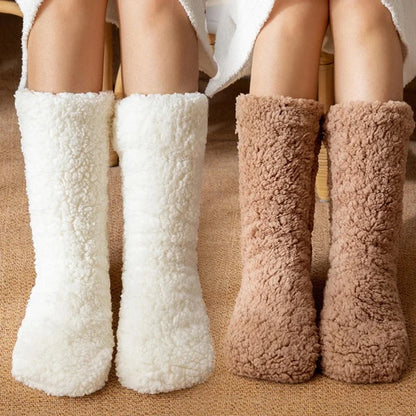 Warm Plush Cashmere Socks for Women