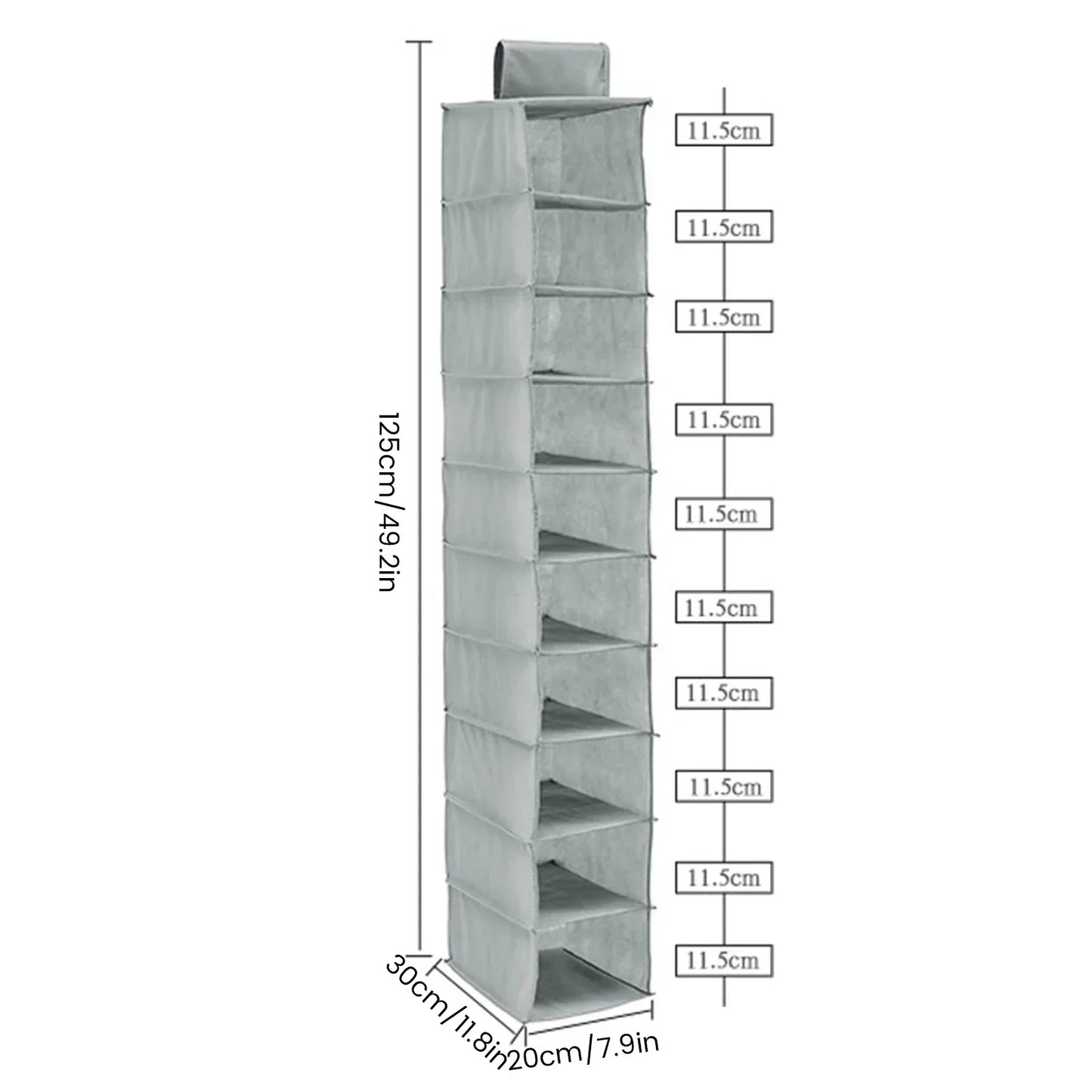 Foldable Closet Shelf Storage Organizer Unit