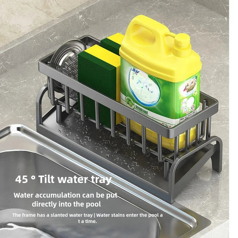 Kitchen Sink Caddy - Stainless Steel Sponge Holder