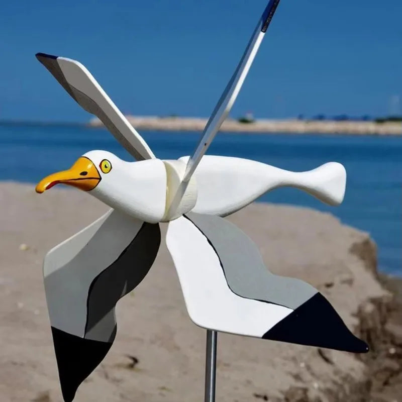 Vibrant Garden Spin Decor Seagull Ornament - Luxicro