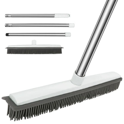 Pet Hair Rubber Broom Adjustable Sweep Tool