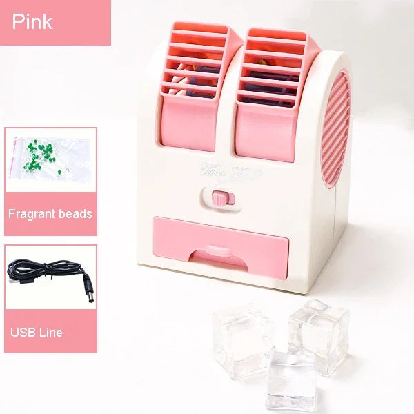 Portable 2-in-1 Mini Desk Fan Air Purifier