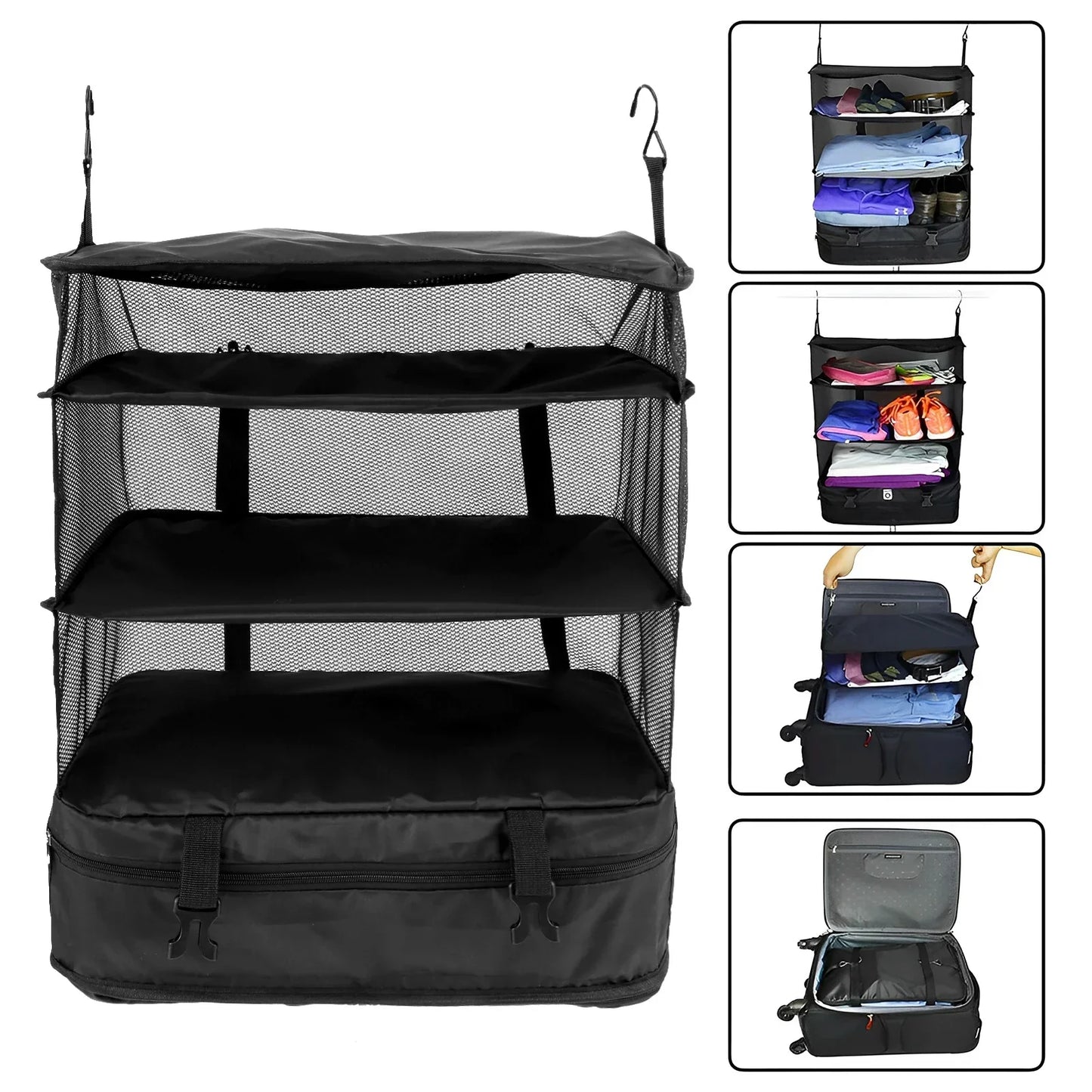 Compact Travel Bag Organizer Shelf