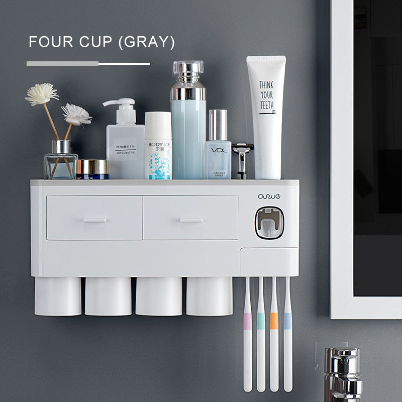 Wall Mounted Compact Bathroom Shelf Organizer