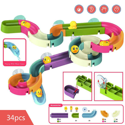 Bright Plastic Stackable Duck Bathtime Toys - Luxicro