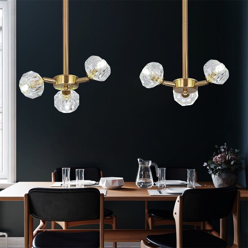 Luxurious Crystal Drop LED Ceiling Light Fixture - Luxicro