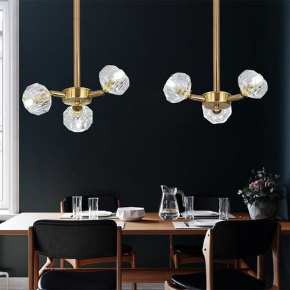 Luxurious Crystal Drop LED Ceiling Light Fixture - Luxicro