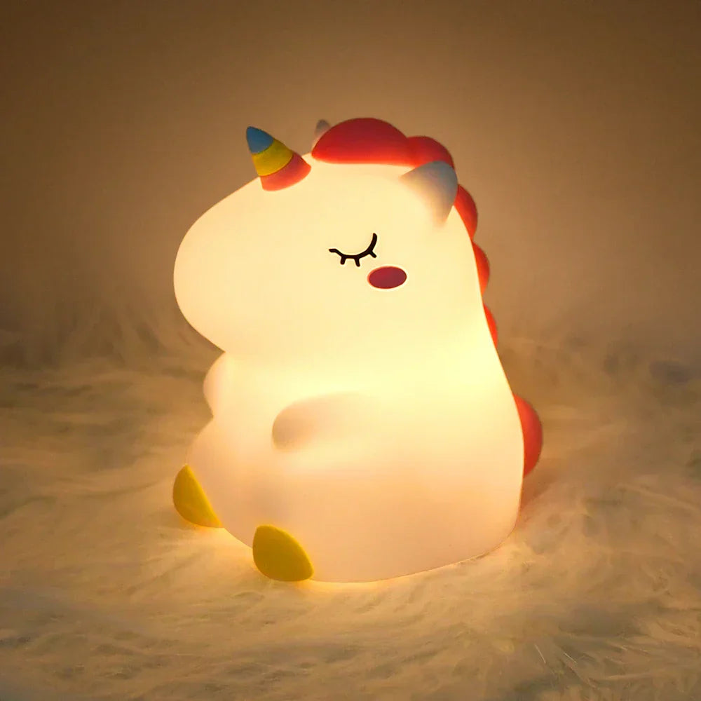 Fun Unicorn LED Nightlight Silicone USB Lamp