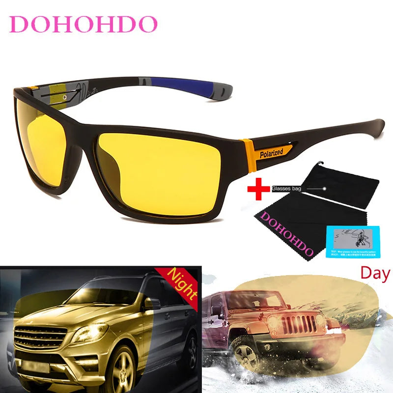 Polarized Night Driving Glasses UV Protection Men Women