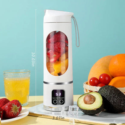 Compact Travel Blender 450ml Rechargeable 8-Blade Mixer Cup
