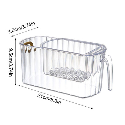 Transparent Stackable Double Layer Storage Bin - Luxicro