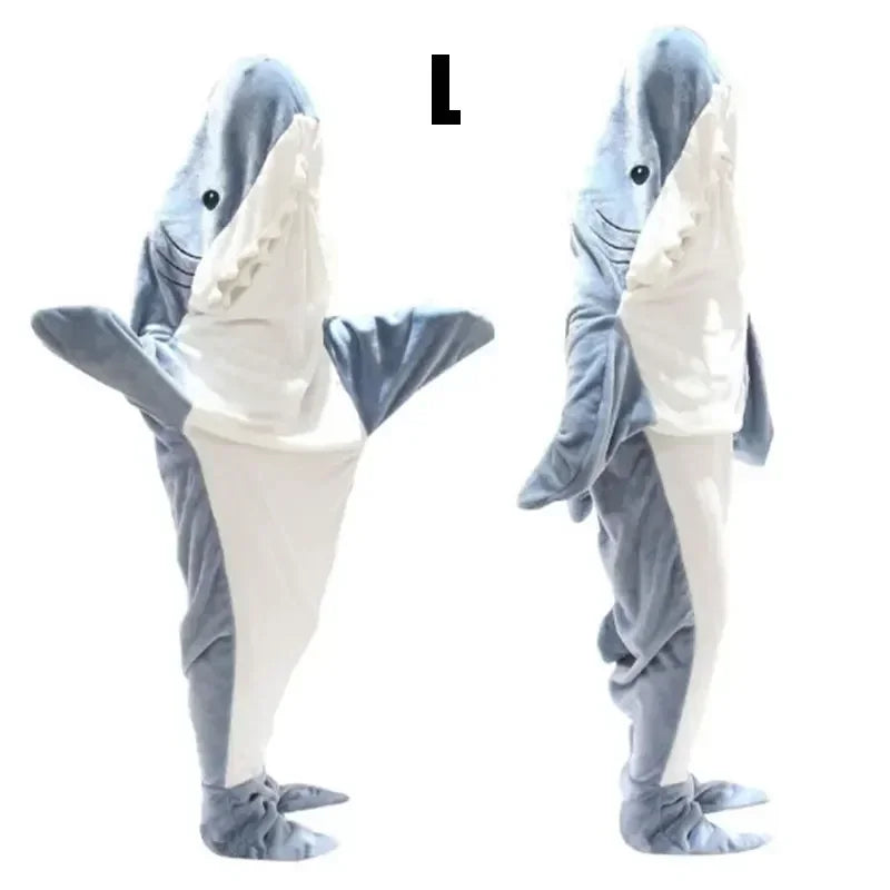 Cozy Shark Hoodie Blanket Costume