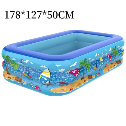 Colorful Children's Blow Up Pool with Cute Characters