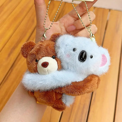 Cute Plush Animal Hug Keychain Toys