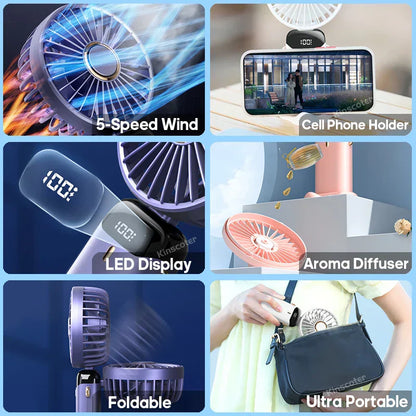 Mini Multi Function Fan with LED Screen