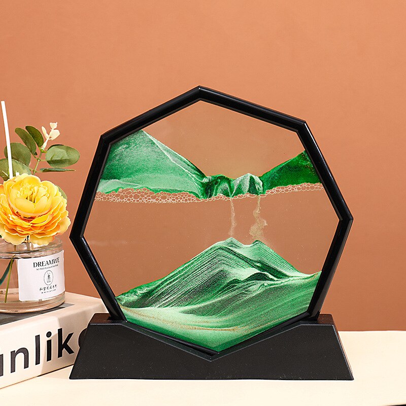 Vibrant Sea Glass Hexagon Table Centerpiece