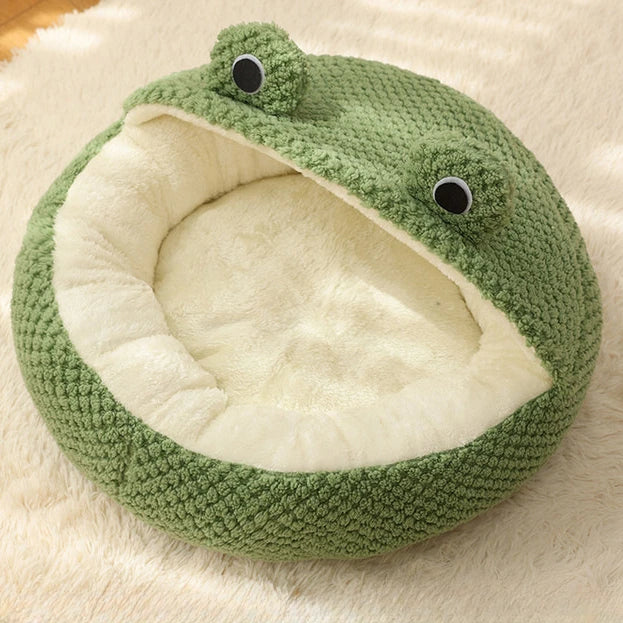 Cozy Pet Hideaway Frog Plush House
