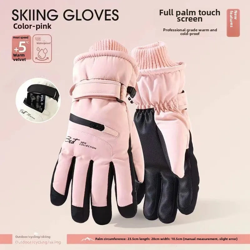 Insulated Water Resistant Snow Gloves with Touchscreen Tips