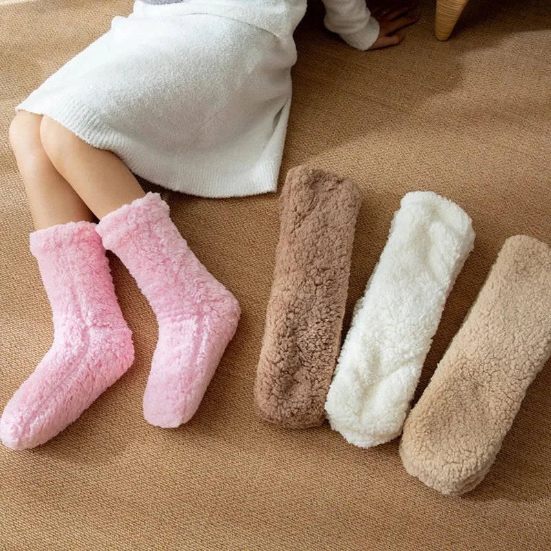 Warm Plush Cashmere Socks for Women