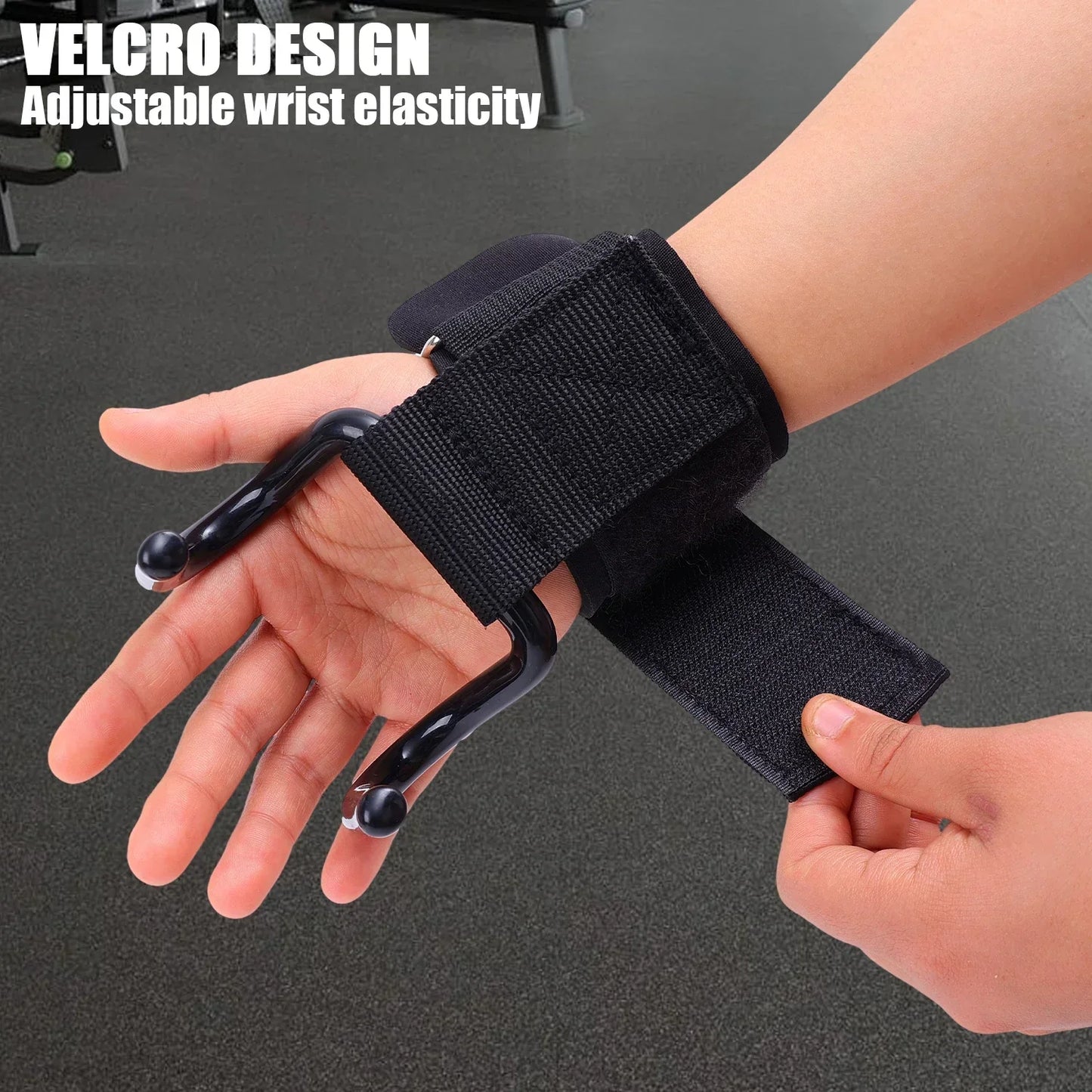 Premium Grip Weightlifting Hooks for Gym Support