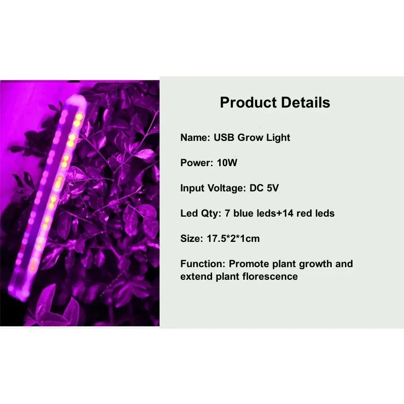 Flexible USB LED Grow Light for Indoor Plants