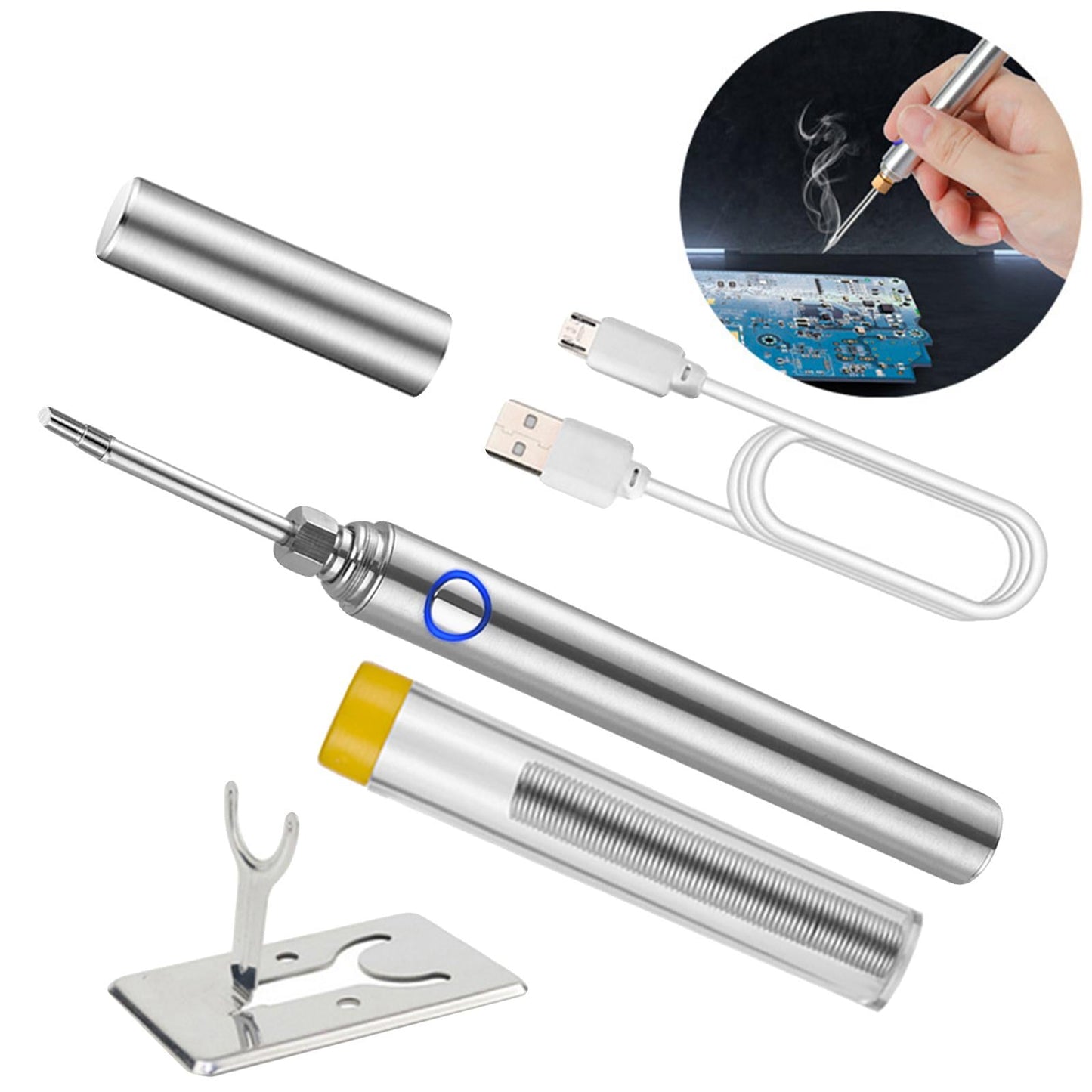 Portable Mini USB Soldering Iron Set