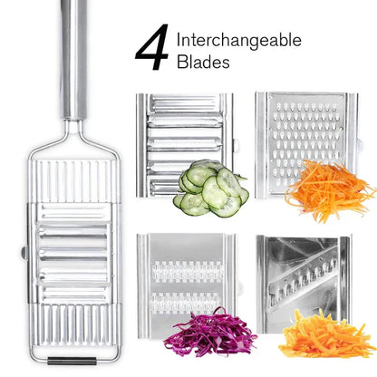 Easy Grip Stainless Steel Food Grater & Chopper - Luxicro