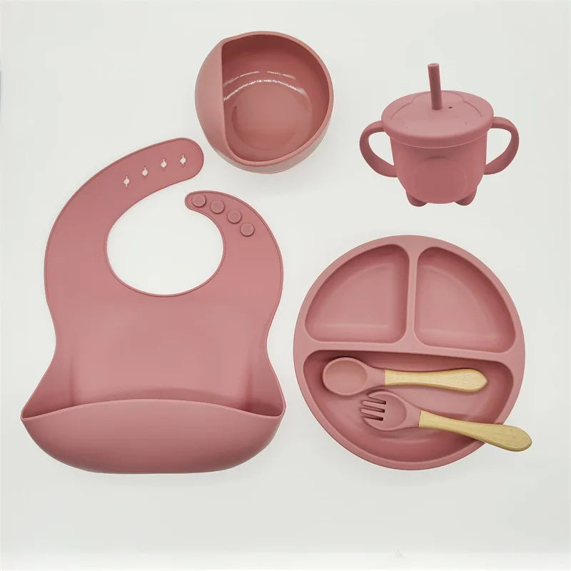 Baby Safe 8pc Suction Plate Bowl Spoon Set