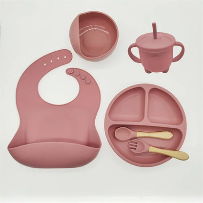 Baby Safe 8pc Suction Plate Bowl Spoon Set