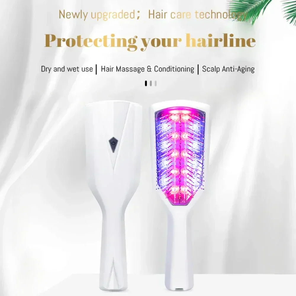 Compact Rechargeable Hair Regrowth Massager Comb - Luxicro