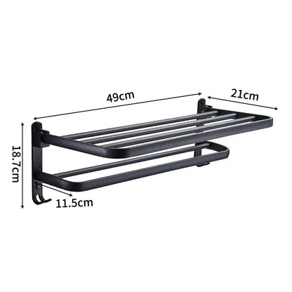 Compact Foldable Aluminum Towel Holder
