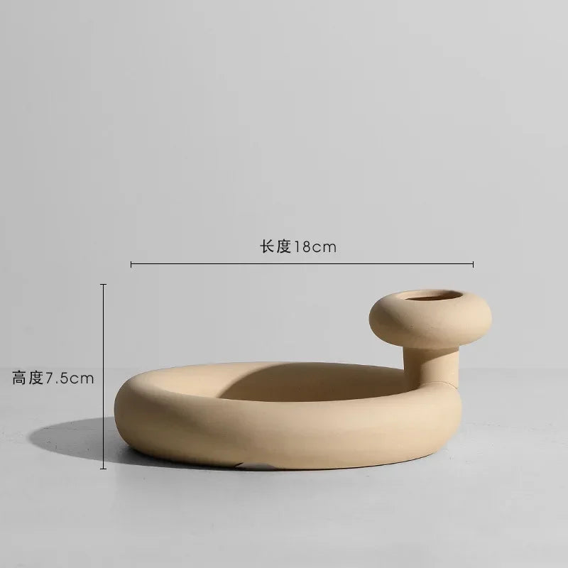 Simple White Ceramic Decorative Vase