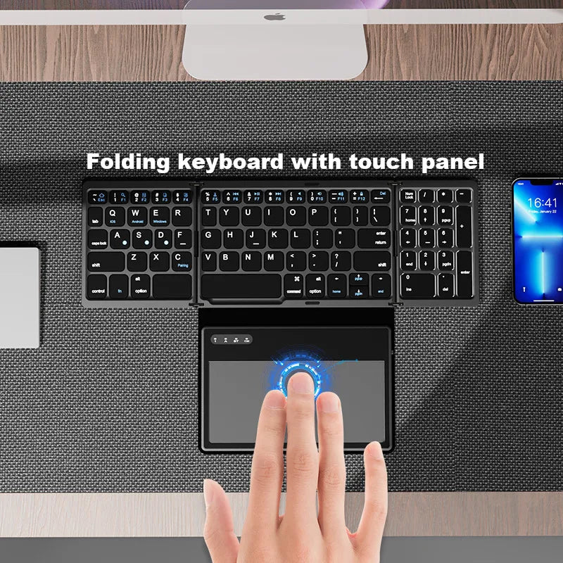 Compact Portable Wireless Keyboard Pad