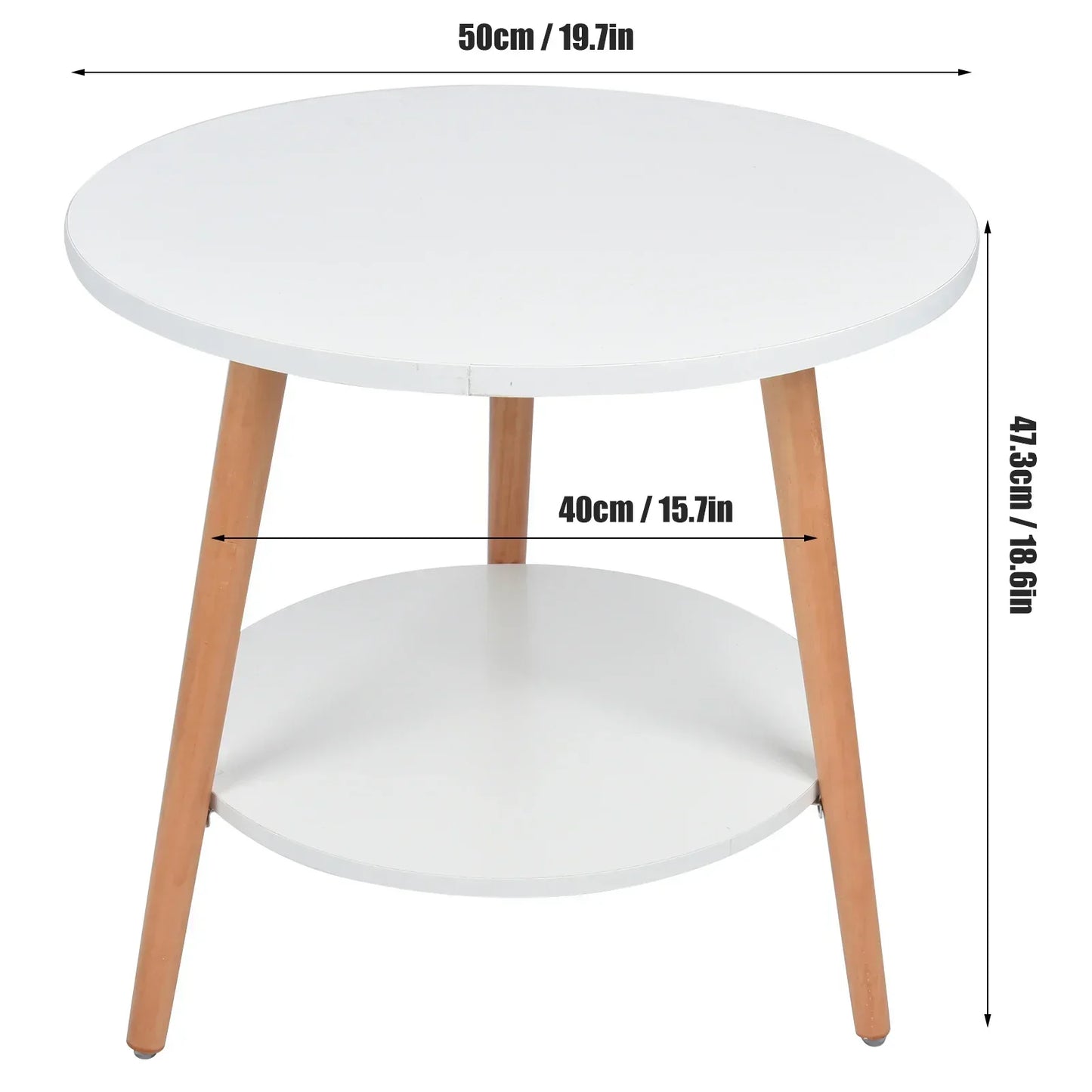 Space Saving 2 Shelf Coffee Table with Storage