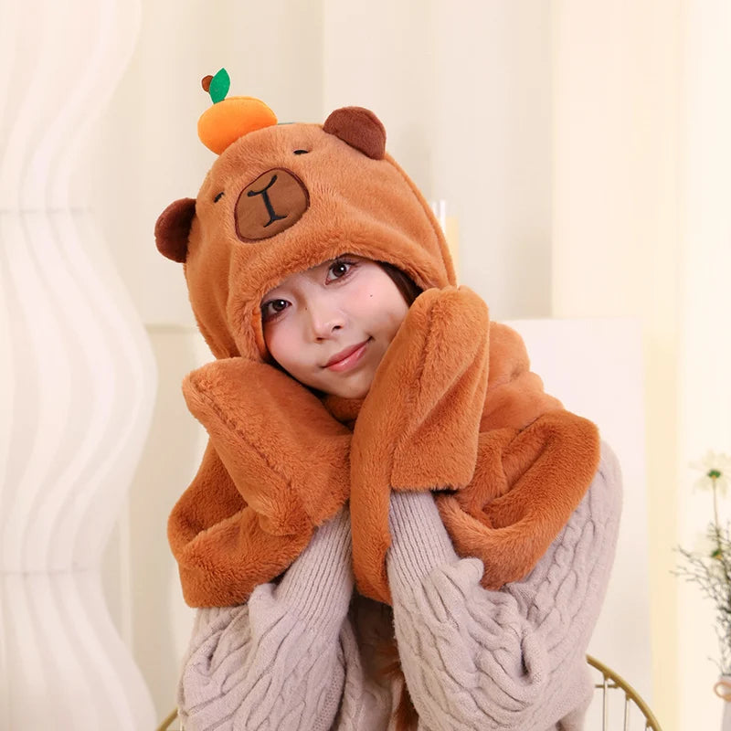 Cozy Cartoon Character Fleece Gloves - Luxicro