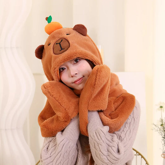 Cozy Cartoon Character Fleece Gloves - Luxicro