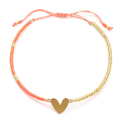 Dainty Crystal Love Charm Bracelet