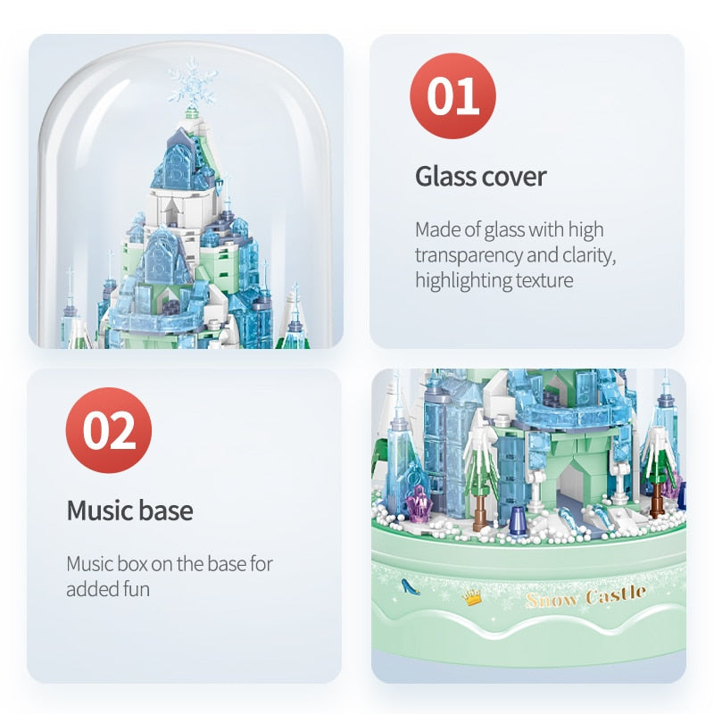 Beautiful Castle Musical Jewelry Box